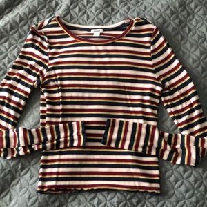 Garage small stripped long sleeve